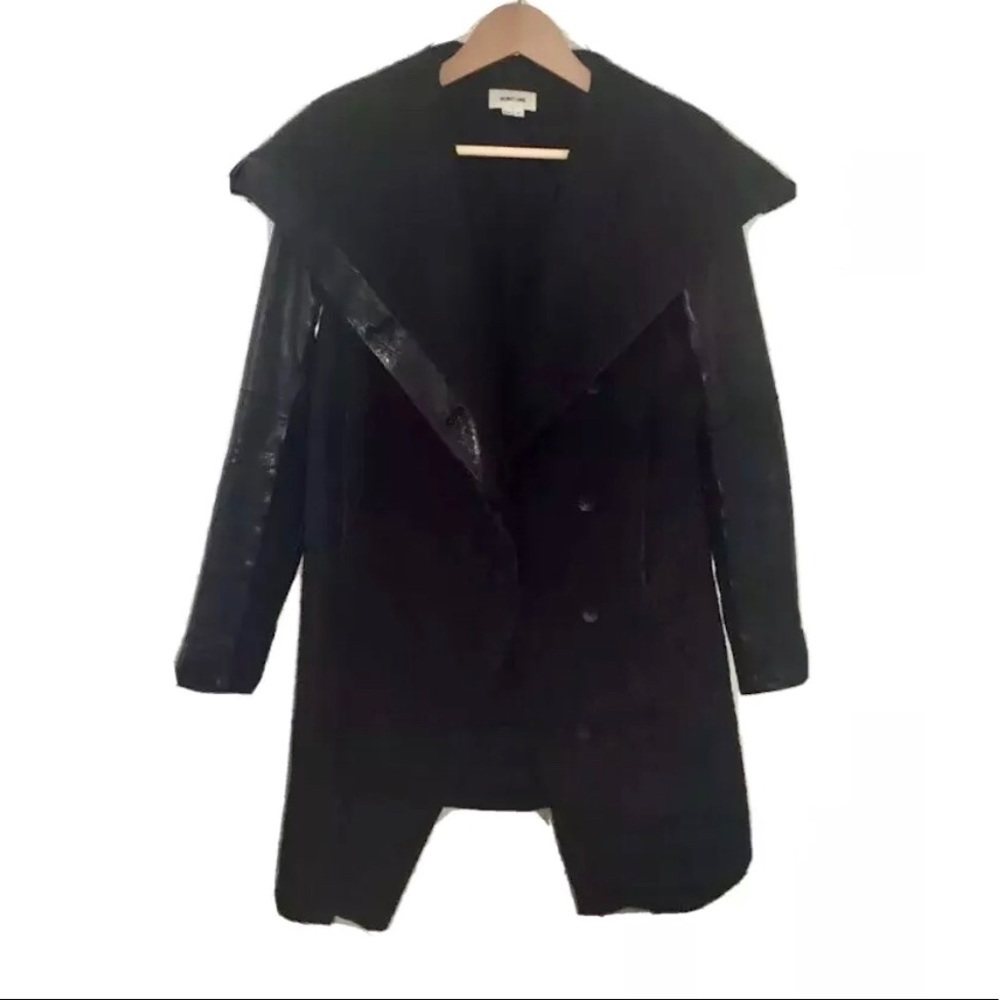 Helmut Lang willow wool leather coat jacket
